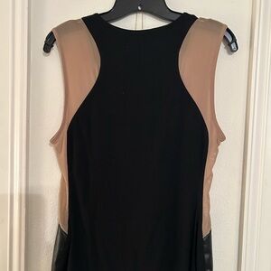 Buckle Black and Tan Sleeveless Top